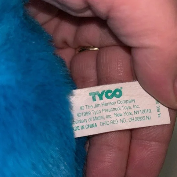 Vintage 90s Sesame Street Trumpet Playing Cookie Monster Plush Collectible Toy - Picture 6 of 6